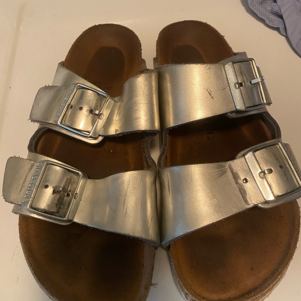 Birkenstock Metallic Double Strap Sandals